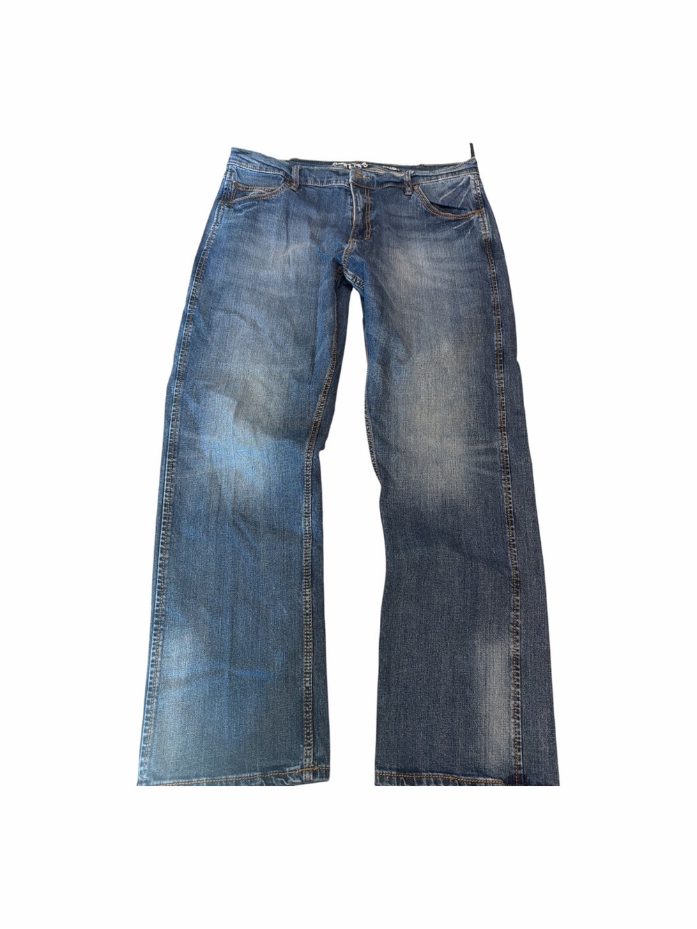 Wrangler Retro Slim Straight Stretch Western Cowboy Blue Denim Jeans Men’s 38x32